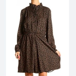 Ann Taylor Loft Career Fit & Flare Popover Dress Women's 8